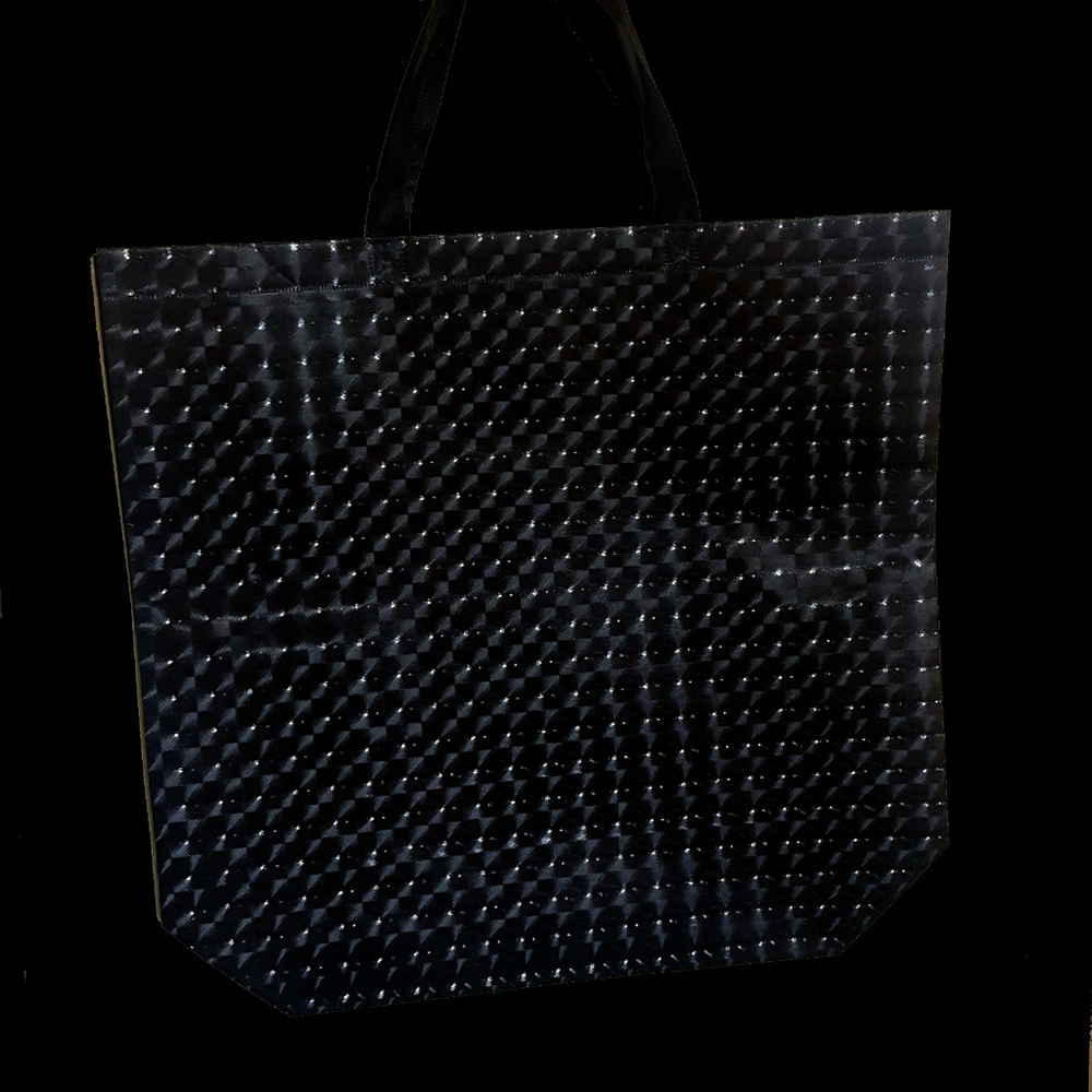 Black 3D Design Shopper Beach Gym Tote Bag diaper